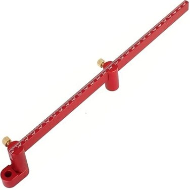 JCFANTS 300mm Compass Tool - Large Woodworking Scriber, Circle Marking Gauge (Red