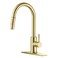 FORIOUS Gold Kitchen Faucet with Pull Down Sprayer, Modern 2-Mode High Arc