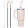 Bluwing Replacement Metal Straws with Silicone Tip for 40oz Stanley Cup
