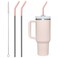 Bluwing Replacement Metal Straws with Silicone Tip for 40oz Stanley Cup