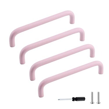 MY MIRONEY 4PCS Pink Drawer Pulls, 5.04" Hole Centers
