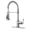 FORIOUS Rustic Kitchen Faucet with Pull Down Sprayer, Brushed Nickel