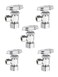 EFIELD 5Pcs Angle Compression Stop Valve,Multi-Turn(VALVE363-5