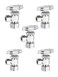 EFIELD 5Pcs Angle Compression Stop Valve,Multi-Turn(VALVE363-5