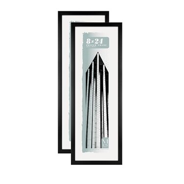 MCS Foundation Poster Frame, 8x24, Black Traditional, 2-Pack