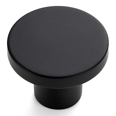 Ravinte Cabinet Knobs, 3 Pack Black Dresser Drawer Pulls, 1-1/5 Inch