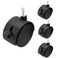 suiwotin 4pcs 2 Inch Swivel Caster Wheels with Brake, M6 Threaded Stem