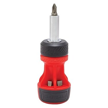 CRAFTSMAN Ratcheting Screwdriver, Stubby Push-n-Pick Set with Multi-Bits, 8 Piece (CMHT68132