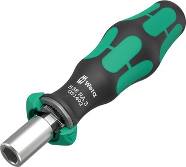 WERA - 05051492001-838 RA S Bitholding Screwdriver with Ratchet functionality, 1/4", 1/4" x 102 mm
