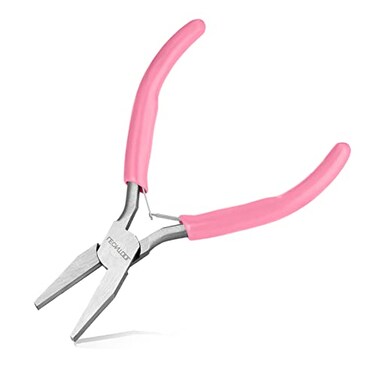LEONTOOL 5-Inch Mini Jewelry Pliers - Duckbill with Spring, Smooth Jaws for Jewelry Making, Wire BendingDIY Hand Tools