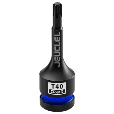 JEUCLEL T40 Torx Bit Socket, 1/2" Drive Torx Star 6 Point Impact Bit Socket