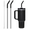 Bluwing Replacement Metal Straws with Silicone Tip for 40oz Stanley Cup