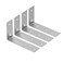 YUMORE 7 Inch Shelf Bracket, Heavy Duty L Bracket, Brushed Nickel, 4 Pack