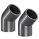 PATIKIL UPVC Pipe Fitting Elbow Schedule 80 1" Socket 45 Degree, 2 Pack
