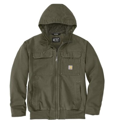 Carhartt Men's Washed Duck Bartlett Active Jac, Moss, Small