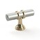 Goldenwarm 30 Pack Brushed Nickel and Gold Cabinet Knobs T Bar Pulls, 2Inch