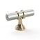 Goldenwarm 30 Pack Brushed Nickel and Gold Cabinet Knobs T Bar Pulls, 2Inch