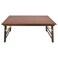UNICOO Bamboo Folding Table, Coffee Table, Kids Rectangular Foldable Activity Table for Arts, Crafts, StudyPicnic, Eco-Friendly, Space-Saving Design, No Assembly Required (Antique Brown
