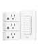 TREEWELL 3 Independent Remote Control Outlets with Wireless Wall Switch