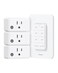 TREEWELL 3 Independent Remote Control Outlets with Wireless Wall Switch