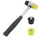 FOCMKEAS 35mm 13oz Double-Faced Rubber Hammer with 4 Soft/Hard Tips