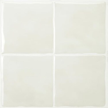 Smart Tiles Peel and stick backsplash, Zellige Chalk White, 9"x9
