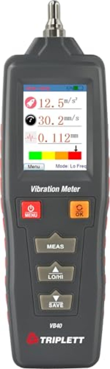 Triplett VB40 Vibration Meter and Datalogger - Acceleration, Velocity (RMS, and Displacement