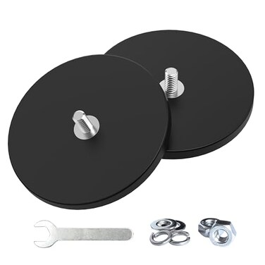 Magnetpro 2 Pieces Strong Rubber Coated Mounting Magnets 120 LB
