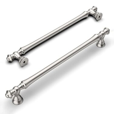 Amerdeco 10 Pack Brushed Satin Nickel Cabinet Pulls 6.3