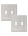 TREEWELL 2-Pack Double Toggle Light Switch Cover Plate, Brushed Nickel