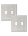 TREEWELL 2-Pack Double Toggle Light Switch Cover Plate, Brushed Nickel