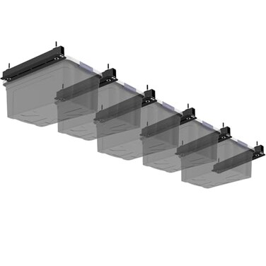 Fixirons 6 Pack Overhead Storage Bin Rack Heavy Duty Rack Ceiling Garage Storage