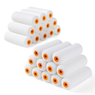 HANJKINZ Foam Paint Roller, 4 Inch, 24 Pack, Mini Paint Roller Covers