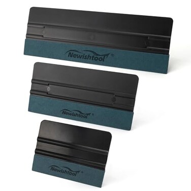 NEWISHTOOL 3 Pcs Vinyl Wrap Squeegee Different Size Felt Squeegee for Vinyl