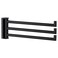 Angle Simple Kitchen Towel Rack, Swivel 3 Bars, Matte Black, 9.84