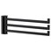 Angle Simple Kitchen Towel Rack, Swivel 3 Bars, Matte Black, 9.84