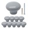 suiwotin 10pcs Light Grey Ceramic Knobs, Round Pantry Cabinet Knobs Pulls