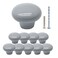 suiwotin 10pcs Light Grey Ceramic Knobs, Round Pantry Cabinet Knobs Pulls