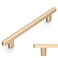 Amerdeco 10 Pack Brushed Brass Cabinet Pulls 6.3 Inch(160mmHole Center Drawer Pulls Cabinet Hardware Kitchen Cabinet Handles for Bathroom ZH0065