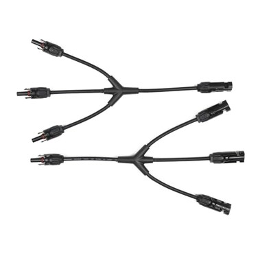 Renogy Solar Connectors M Branch Parallel Adapter Cable MMMFFFFM Pair(Pack of 1