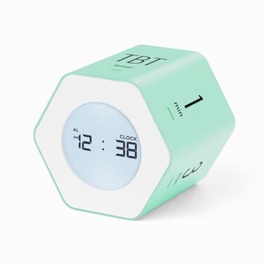 mooas Multi-Hexagon Clock Timer, Cube, Backlight, Countup/Down (Mint