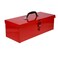 DOITOOL Red Metal Tool Box Iron Sheet Tool Box Metal Toolbox Red Tool Storage Case Lockable, Multi-function Tool Organizer, 15.3X6.2X5.1inch
