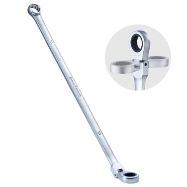 toolant 15mm Extra Long Ratcheting Wrench Flex Head Metric