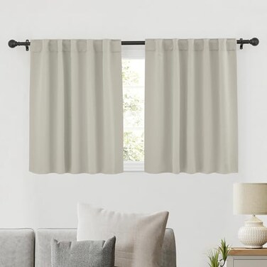 RYB HOME Kitchen Window Curtains, Privacy Half Window Curtains