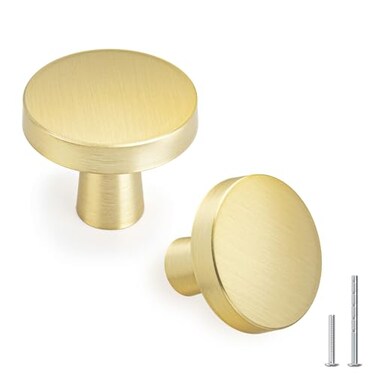 Goldenwarm 6 Pack Gold Dresser Cabinet Knobs for Kitchen Hardware Handles