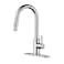 FORIOUS Kitchen Sink Faucet, Modern Chrome with 2-Mode Pull Down Sprayer