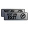 Signs ByLITA Standard NOT an EXIT (Stick ManSign (Brushed Silver- Medium 2 Pack