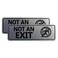 Signs ByLITA Standard NOT an EXIT (Stick ManSign (Brushed Silver- Medium 2 Pack