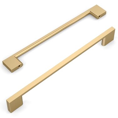 Amerdeco 10 Pack Champagne Bronze Cabinet Pulls 10 Inch(254MMHole Centers Kitchen Cabinet Handles Cabinet Hardware Kitchen Handles for Cabinets Cupboard Handles Drawer Pulls ZH0060