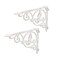 Sungmor 9.2 Inch Cast Iron Brackets for Shelves - 2 Pack Rustic White